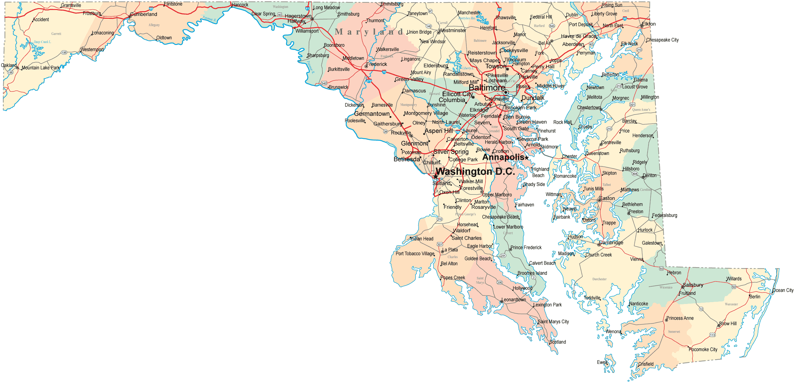 Map Maryland