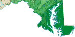 Maryland topographical map
